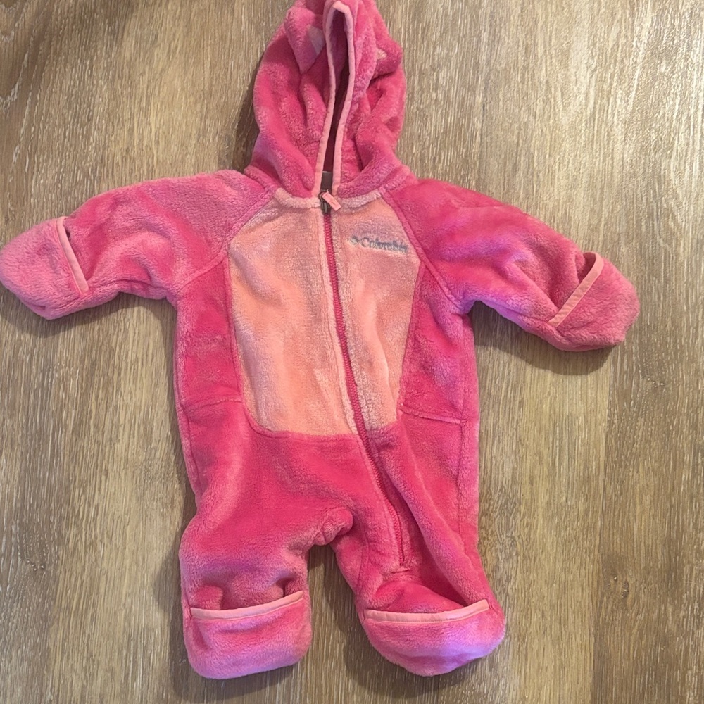 Columbia Pink baby One Piece snowsuit